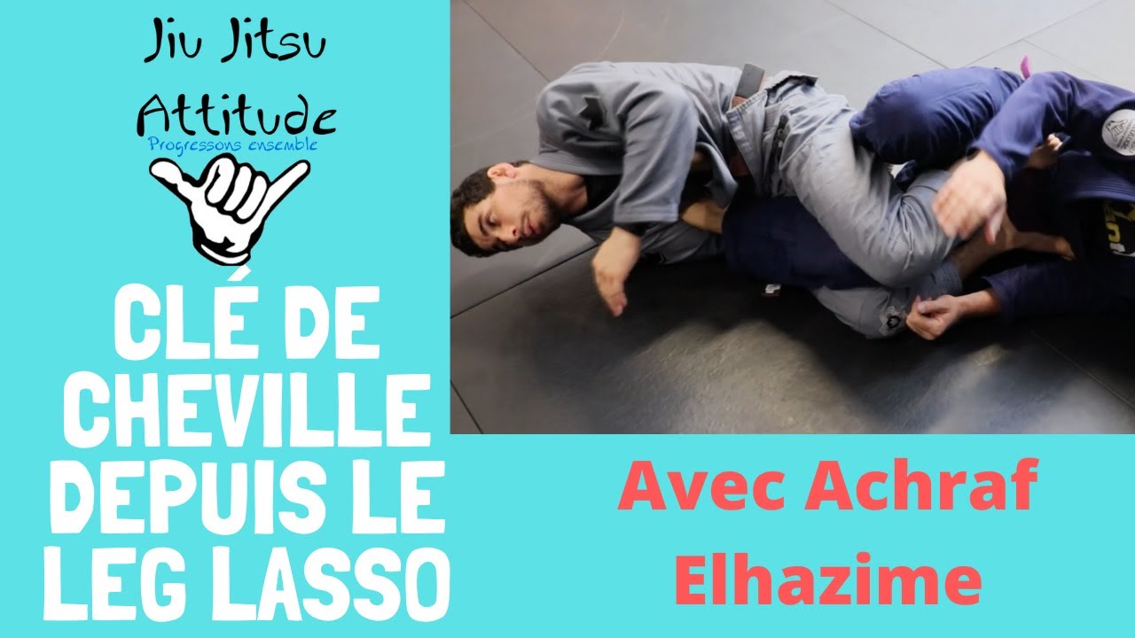 Renversement depuis le leg lasso avec finalisation en clé de cheville par Achraf Elhazime