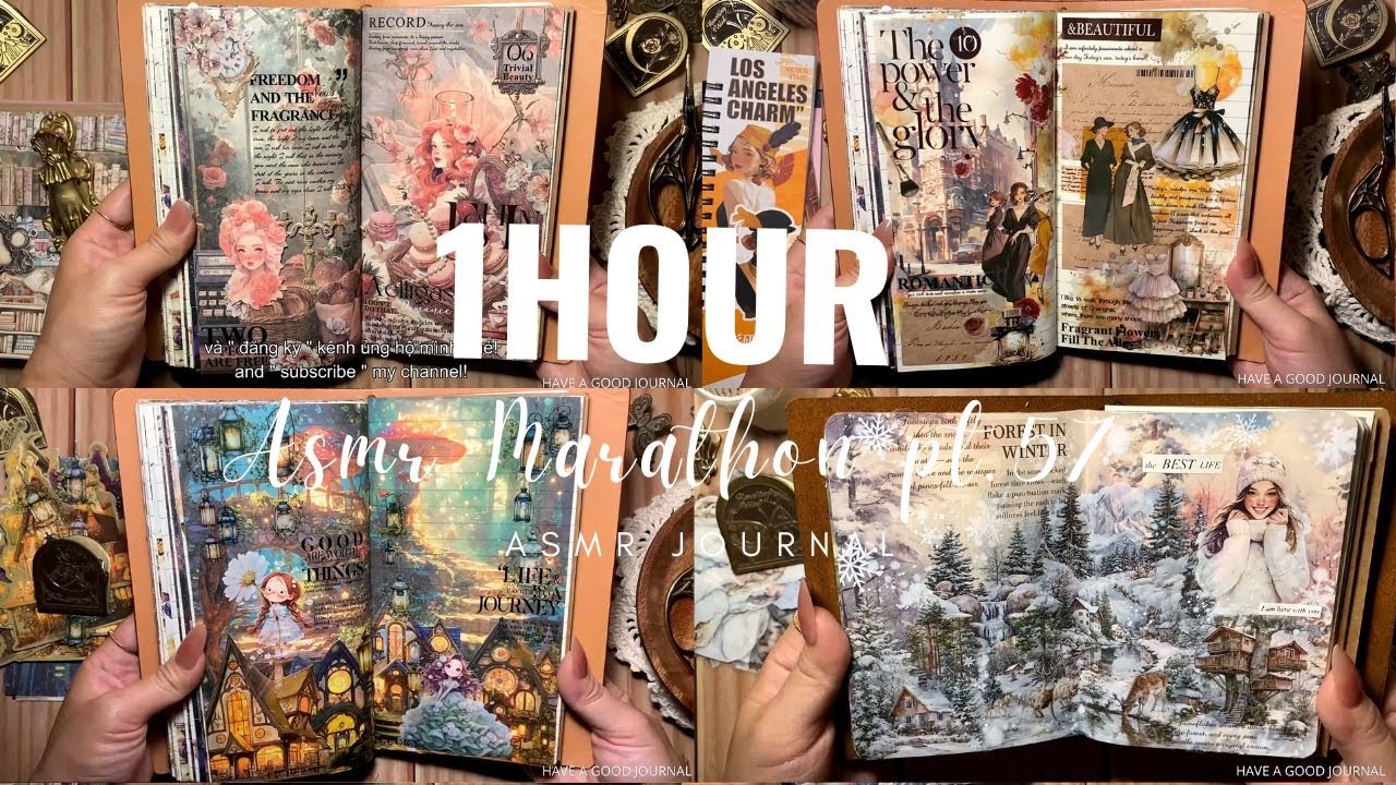 ASMR  Journal Marathon pt57 | 1HOUR | Have a good journal