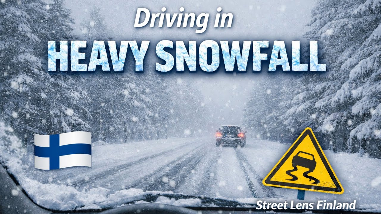 Heavy Snowfall Driving in Finland 🇫🇮 | Real Winter Road Conditions