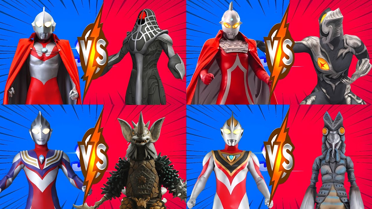 ウルトラマン VS WAROGA, ULTRAMAN TIGA VS TYRANT, ULTRASEVEN VS KYRIELOID, GAIA VS ALIEN BALTAN #ウルトラマン #怪獣