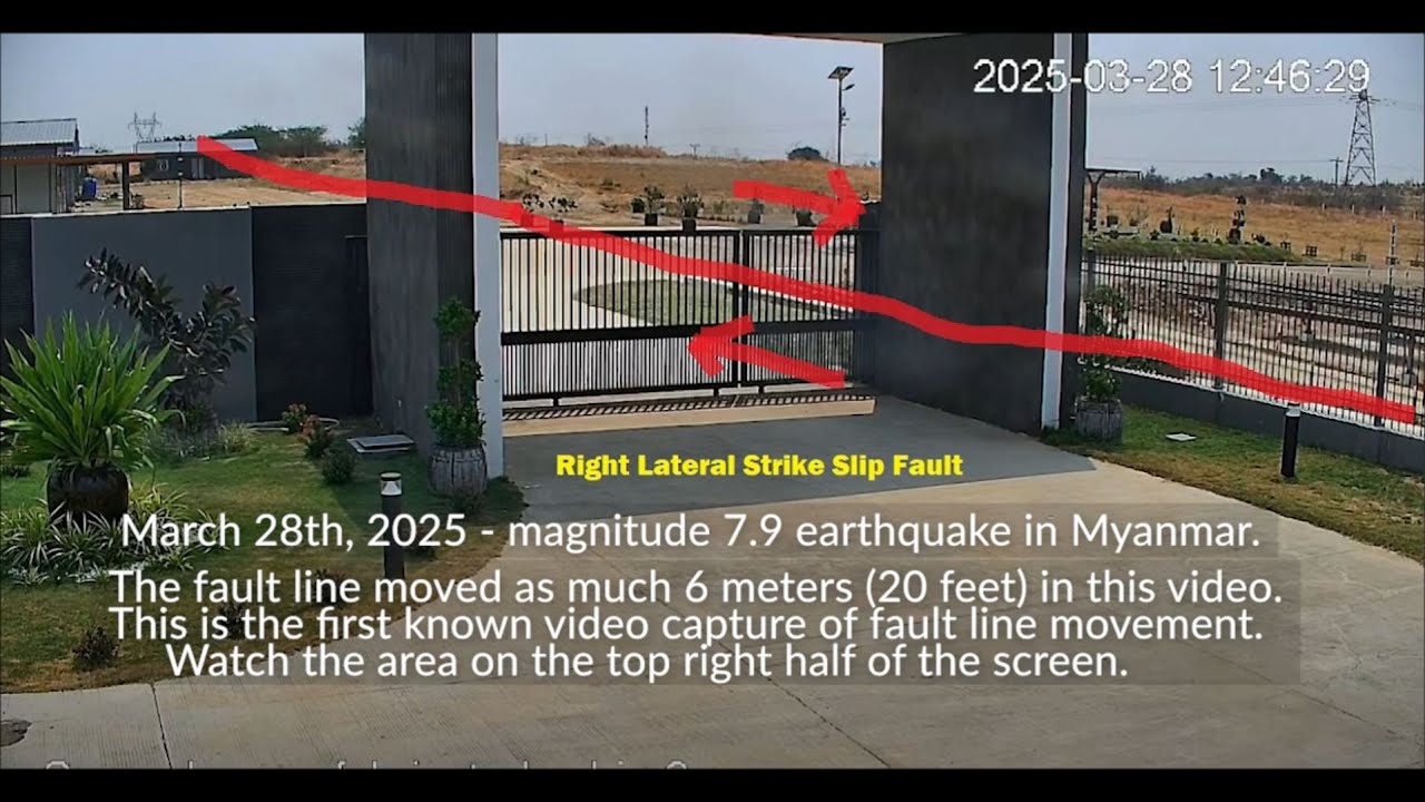 First ever footage of Right Lateral Fault motion captured on camera.