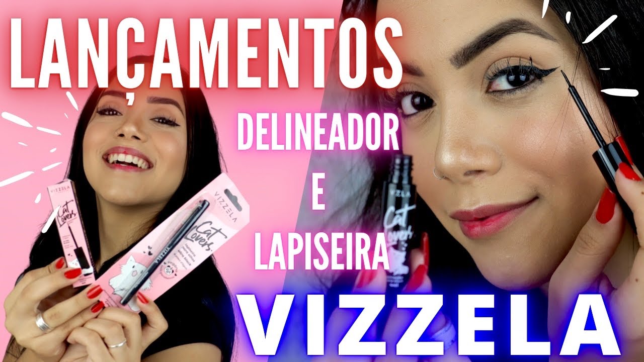 DELINEADOR E LAPISEIRA A PROVA D’ÁGUA VIZZELA !! LINHA CAT LOVERS LANÇAMENTO ! (Delineado)|Kah Bispo