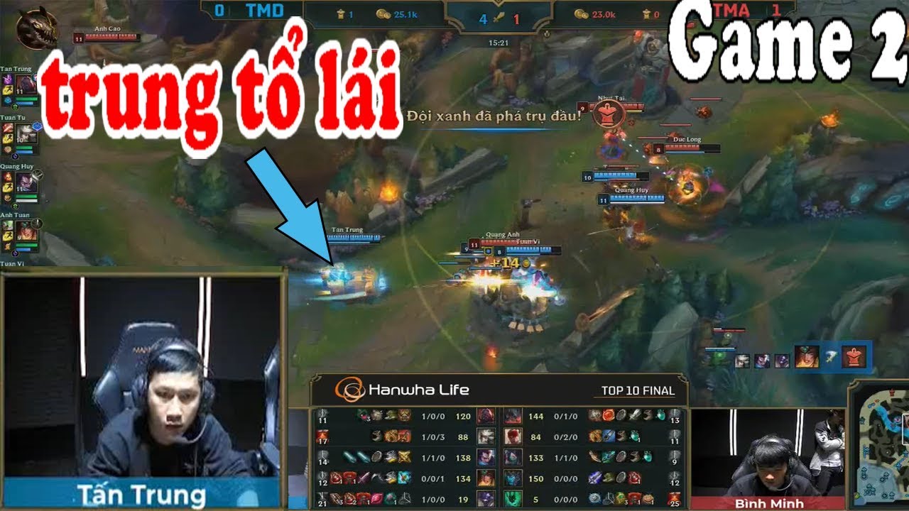 Team SBTC Vs Team A | Game 2 Bo3 Giải Hanwha Life | Trung tổ lái giải cứu SBTC