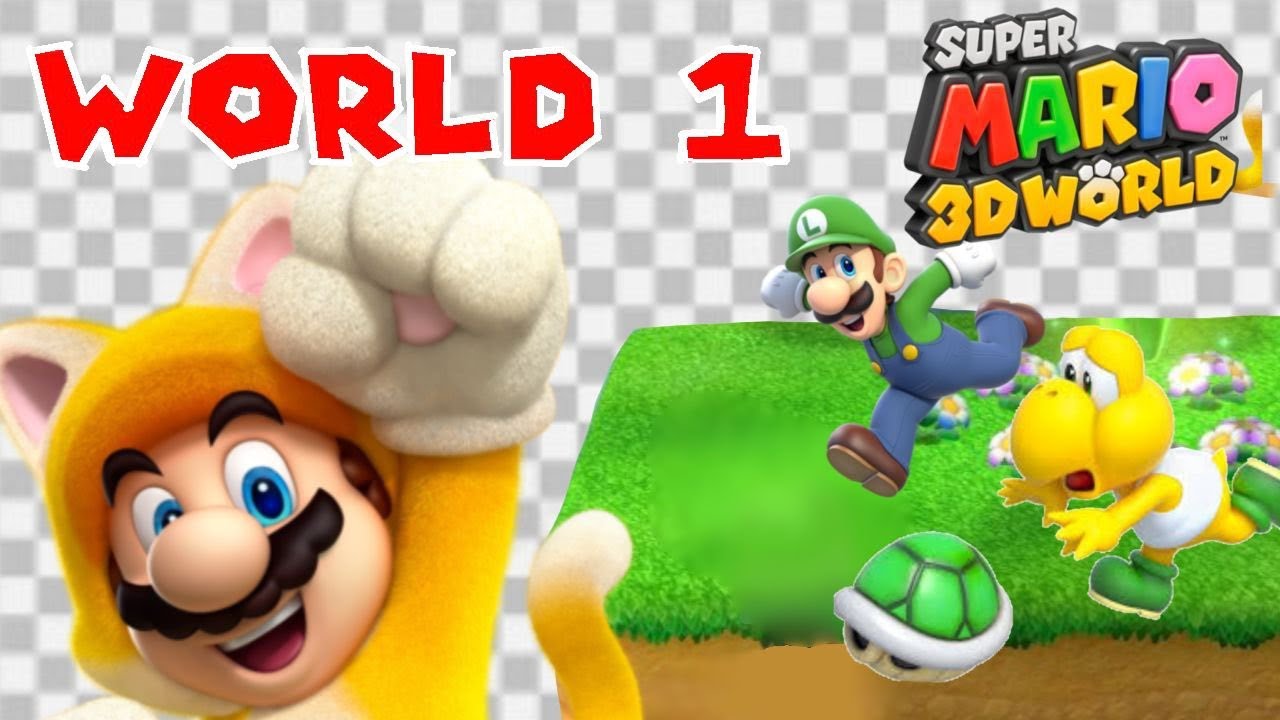 Super Mario 3D World (Wii u) PLaythrough World 1-Flying Turnip