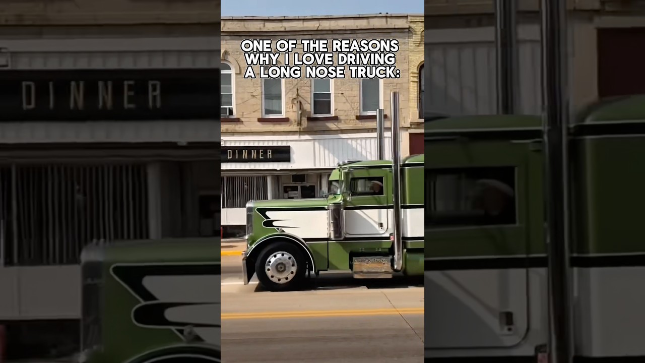 Why I love driving a long nose Peterbilt semi truck. #trucking #truckdriver ##trucker #kenworth