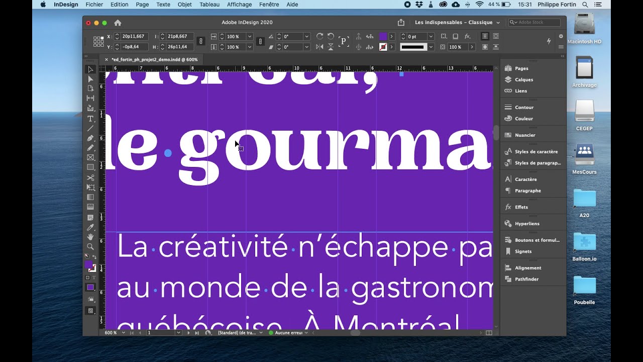 InDesign : révision technique