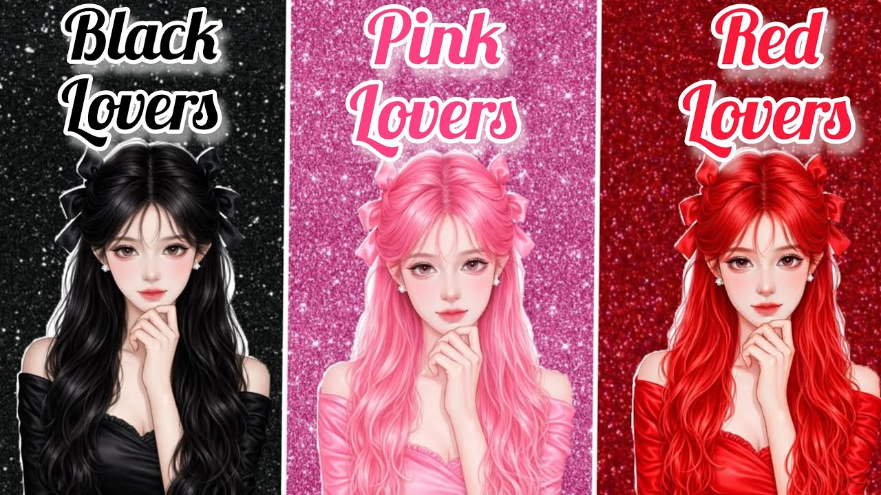 Черный 🖤 против Розового 💗 против Красного ❤️ | Какой цвет выглядит лучше? 🤔✨ #ЦветовойВызов