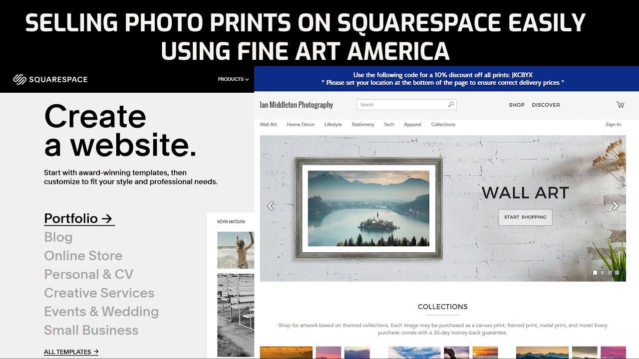 Selling photo prints on Squarespace easily using Fine Art America