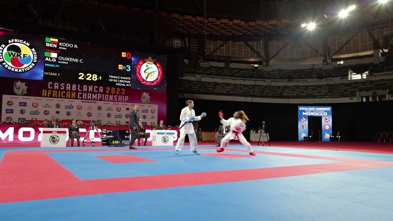 2023 UFAK // KODO REBAZAR CHERSTINE (BENIN) vs OUIKENE CYLIA (ALGERIA) in Kumite Female -50 kg