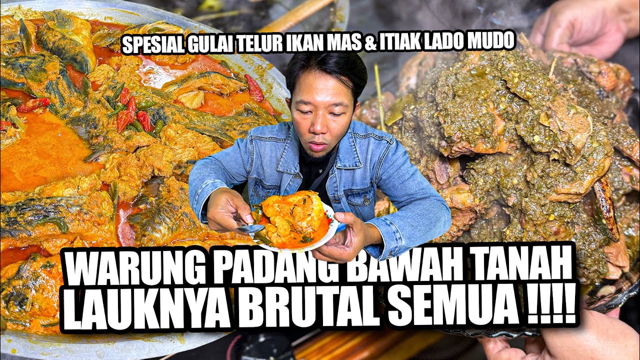 WARUNG NASI PADANG INI TEMPATNYA KECIL TAPI LAUKNYA BANYAK, SEMUA DIMASAK DADAKAN !!