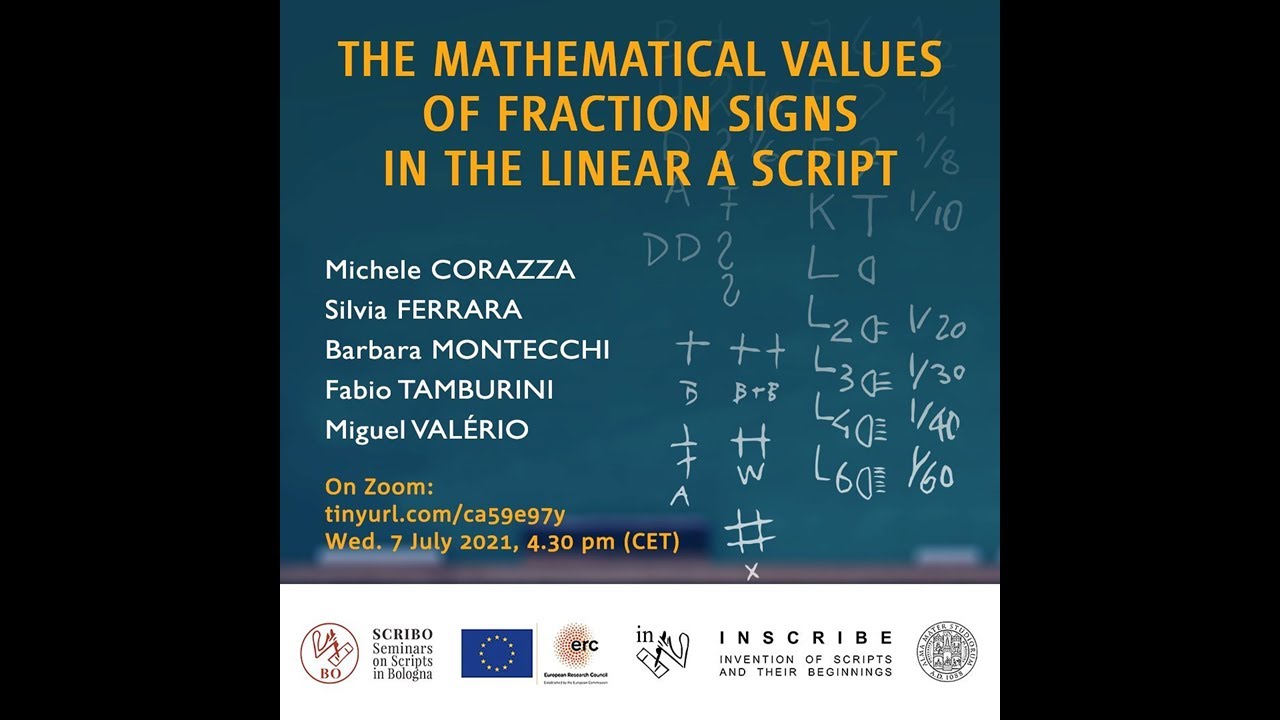 SCRIBO - The mathematical values of fraction signs in the Linear A script - The INSCRIBE Team