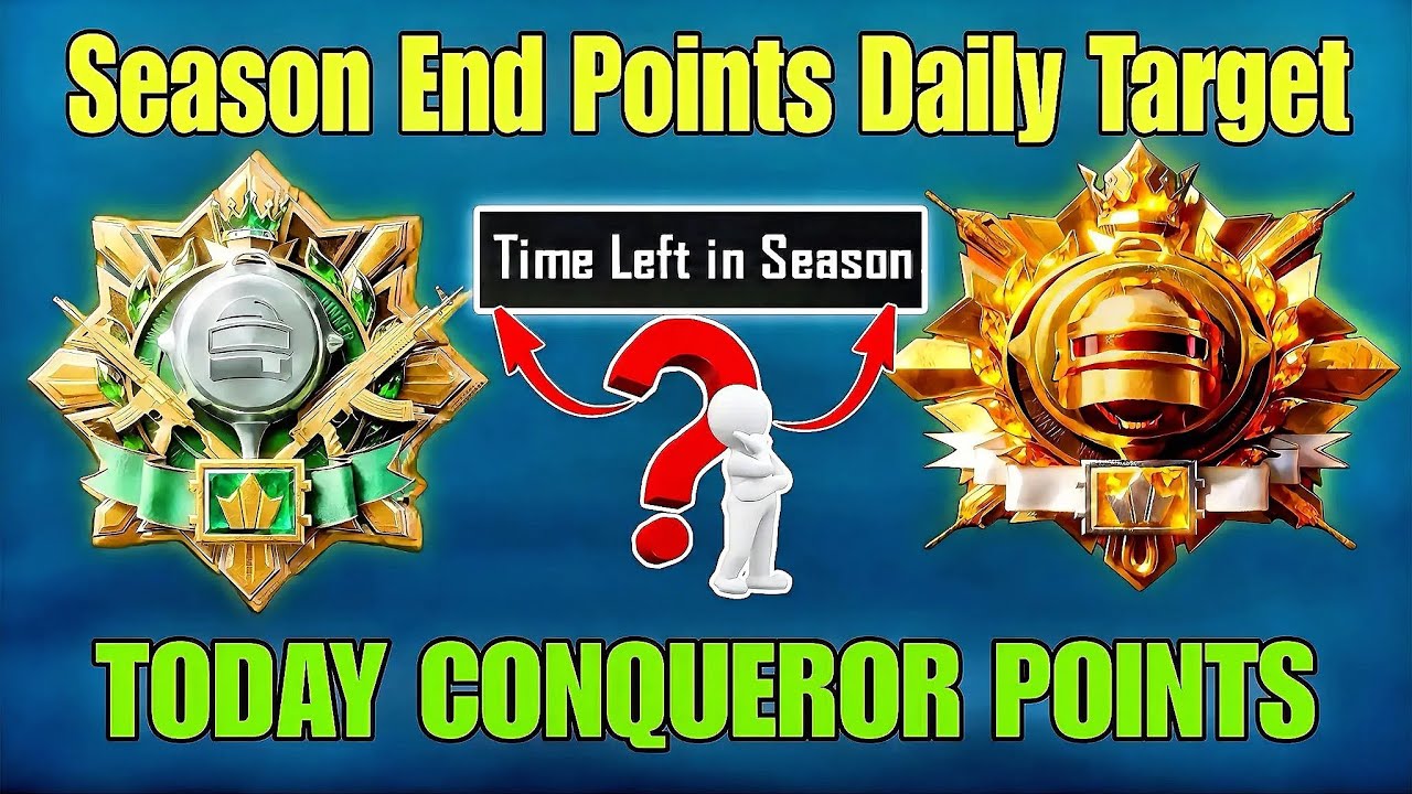 🔥Season End Points Daily Plus Target⁉️TODAY CONQUEROR POINTS BGMI/PUBG 4.5 Rank Push Best Tips✅
