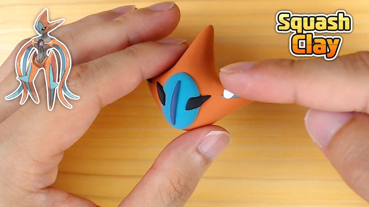 Pokémon Clay Art: Deoxys attack forme Psychic-type Mythical Pokémon!!