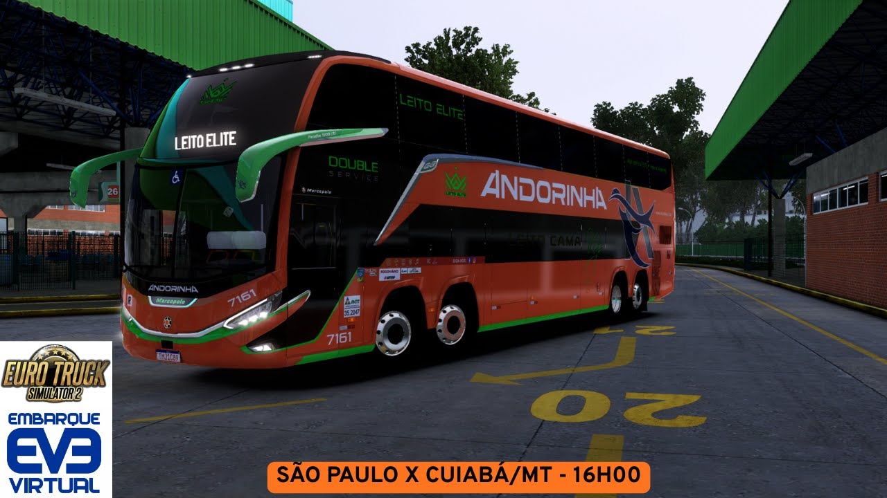 ETS 2 MODBUS | SÃO PAULO X CUIABÁ/MT | MAPA EAA|VIAÇÃO ANDORINHA EM 4K