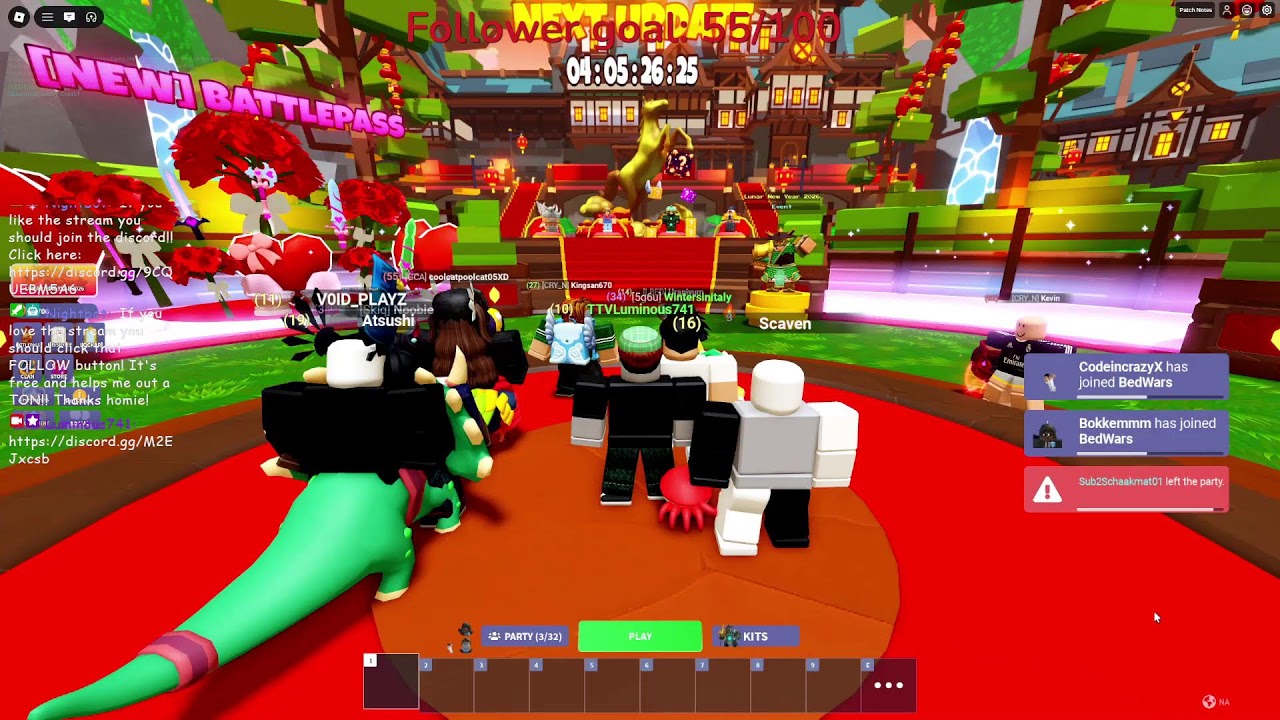ROBLOX BED WARS WITH CHAT!