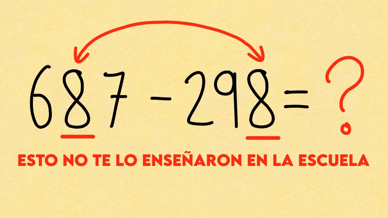 🤯Cómo RESTAR en 3 SEGUNDOS (de forma MENTAL) | TRUCO matemático para el examen de admisión