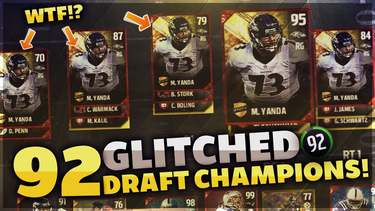 92 OVERALL GLITCHED DRAFT CHAMPIONS!