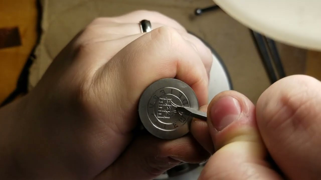 Cutting a Crusader Style Coin Die - Church of the Holy Sepulcher