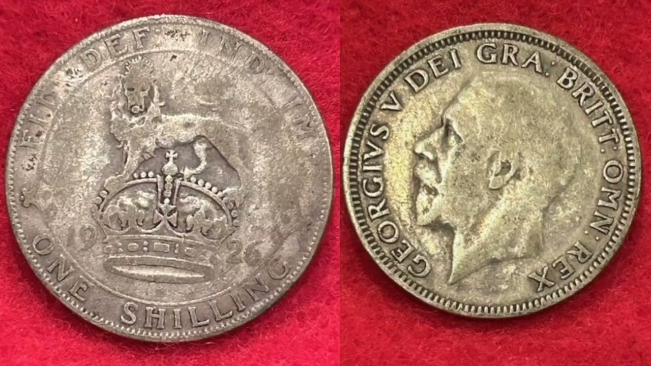 UK 1926 ONE SHILLING COIN REVIEW + VALUE GEORGE V