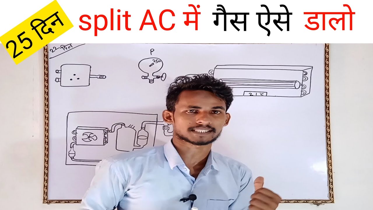 split AC में गैस कैसे डाला जाता है || How to fill refrigerant in split ac.