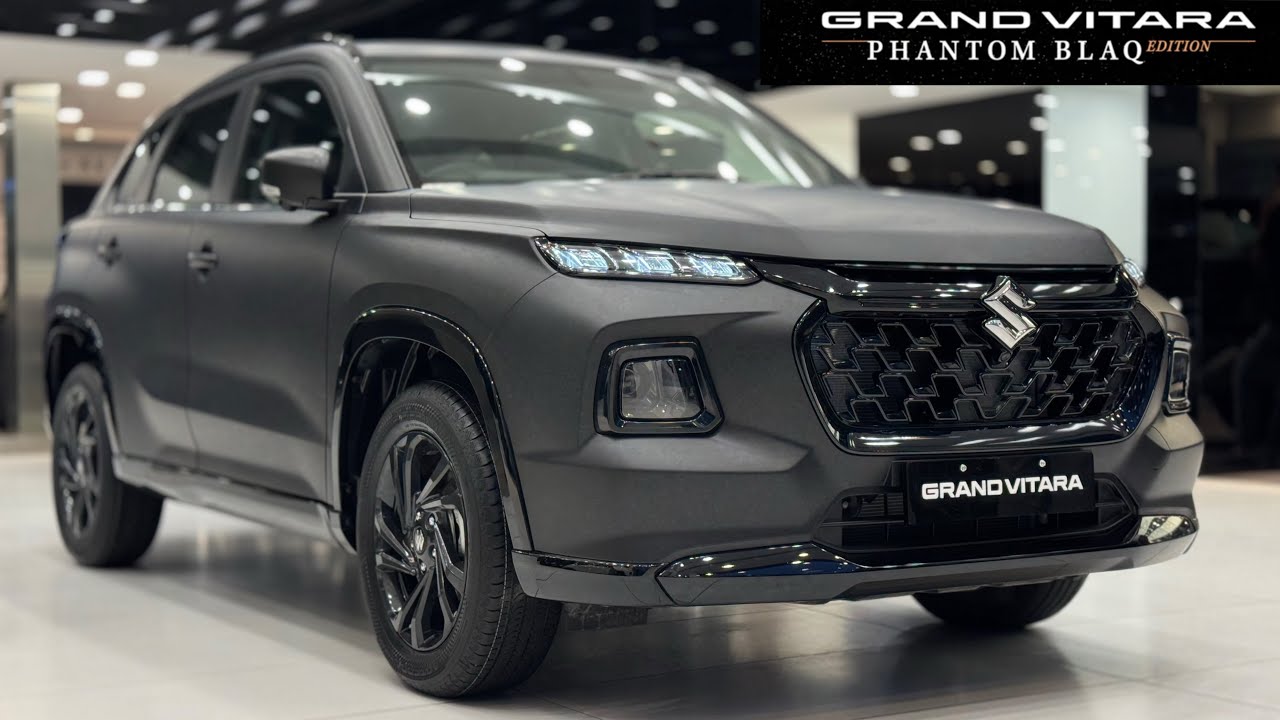New Maruti Suzuki Grand Vitara Phantom BLAQ Edition 🖤 New Matte Wrap with glossy black inserts!