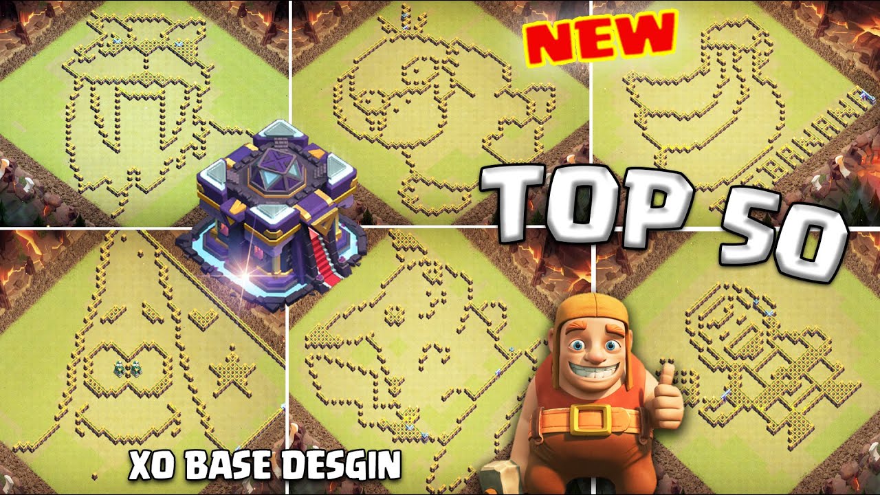 *NEW* TOP 50 Best Th15 Funny / Troll Bases With Links / XO BASE DESIGN /Clash of clans/万物皆可摆！XO原创分享