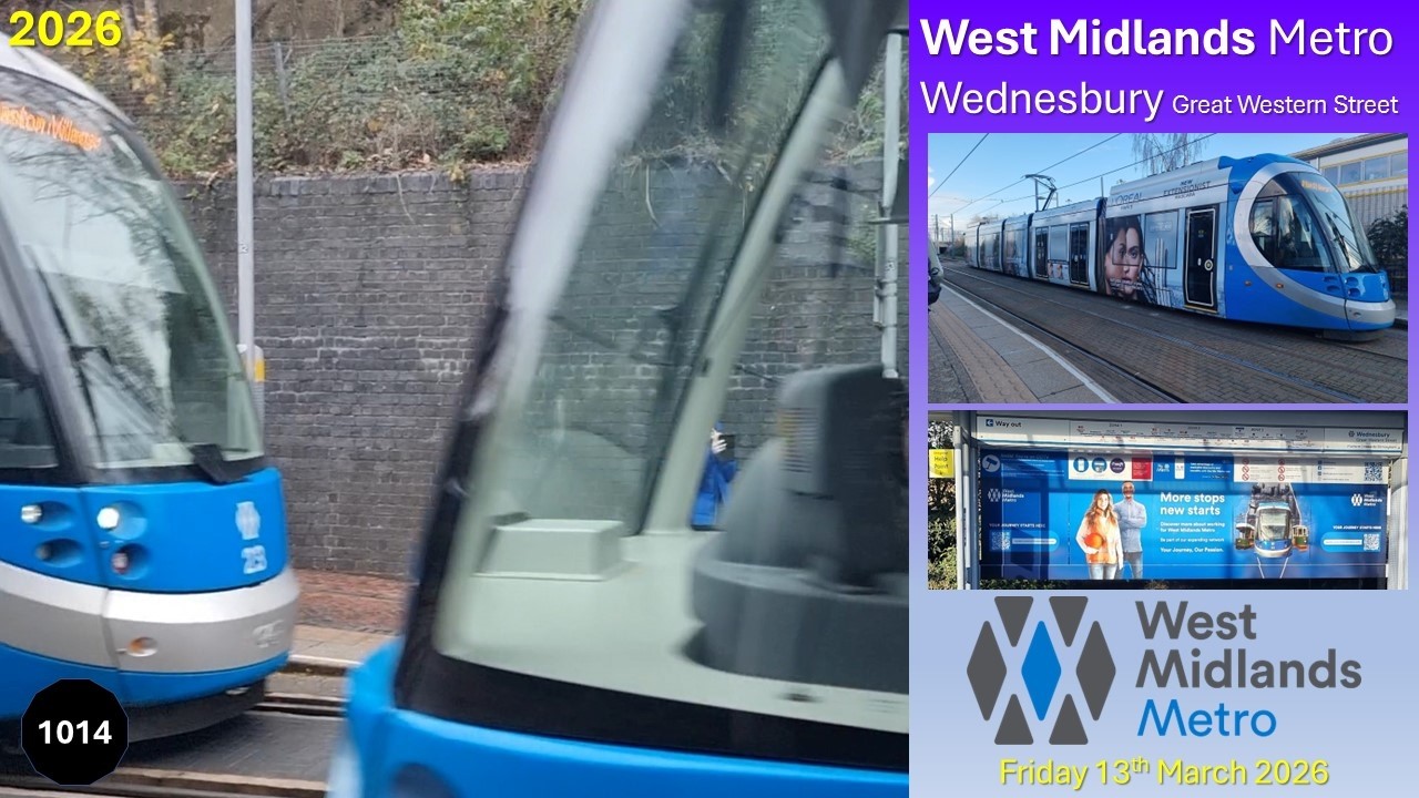 1014 - West Midlands Metro Wednesbury Great Western Street on Friday 13th March 2026
