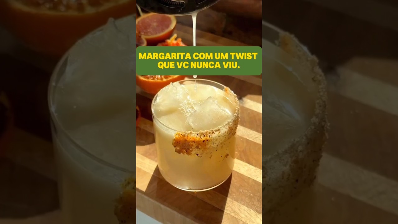 Margarita diferente: receita com laranja queimada, tequila e leite de coco! F&aacute;cil e irresist&iacute;vel! 🍹🔥