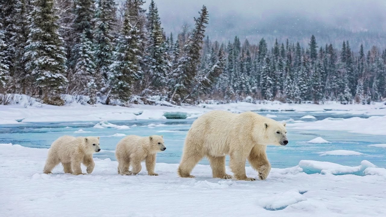 Majestic Winter Wildlife [4K] ❄️Animals In Winter Wonderland With Beautiful Relaxing Piano Music