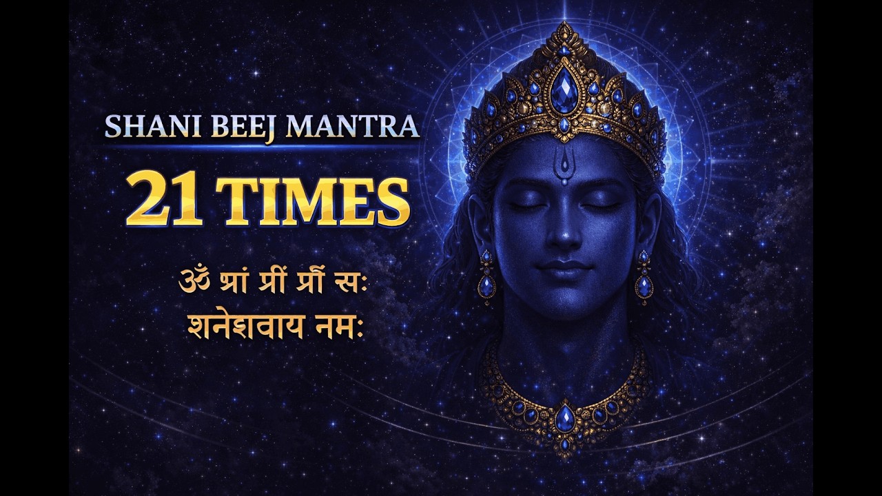 Shani Beej Mantra 21 Times 🔱 Remove Obstacles & Saturn Blessings