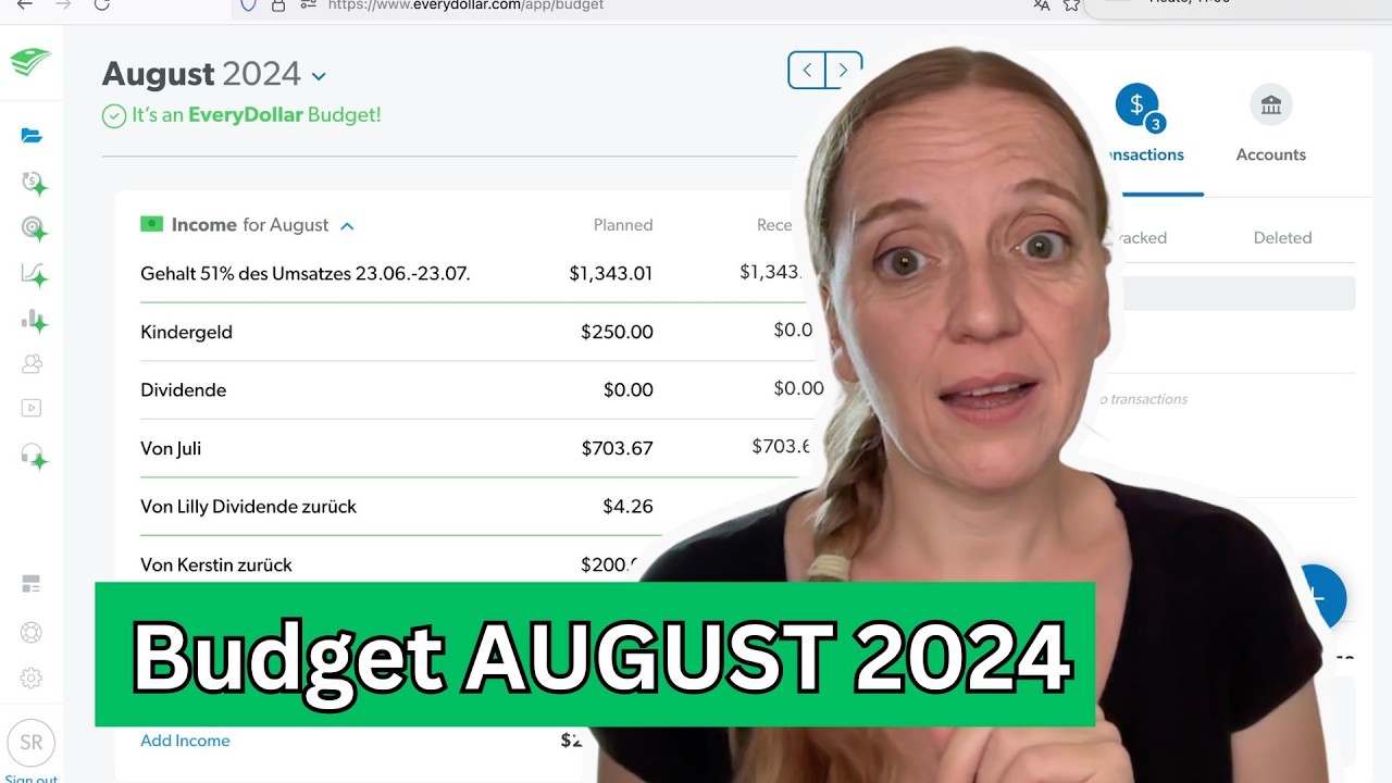 Budget AUGUST als ALLEINERZIEHENDE 1343,01€ + Kindergeld