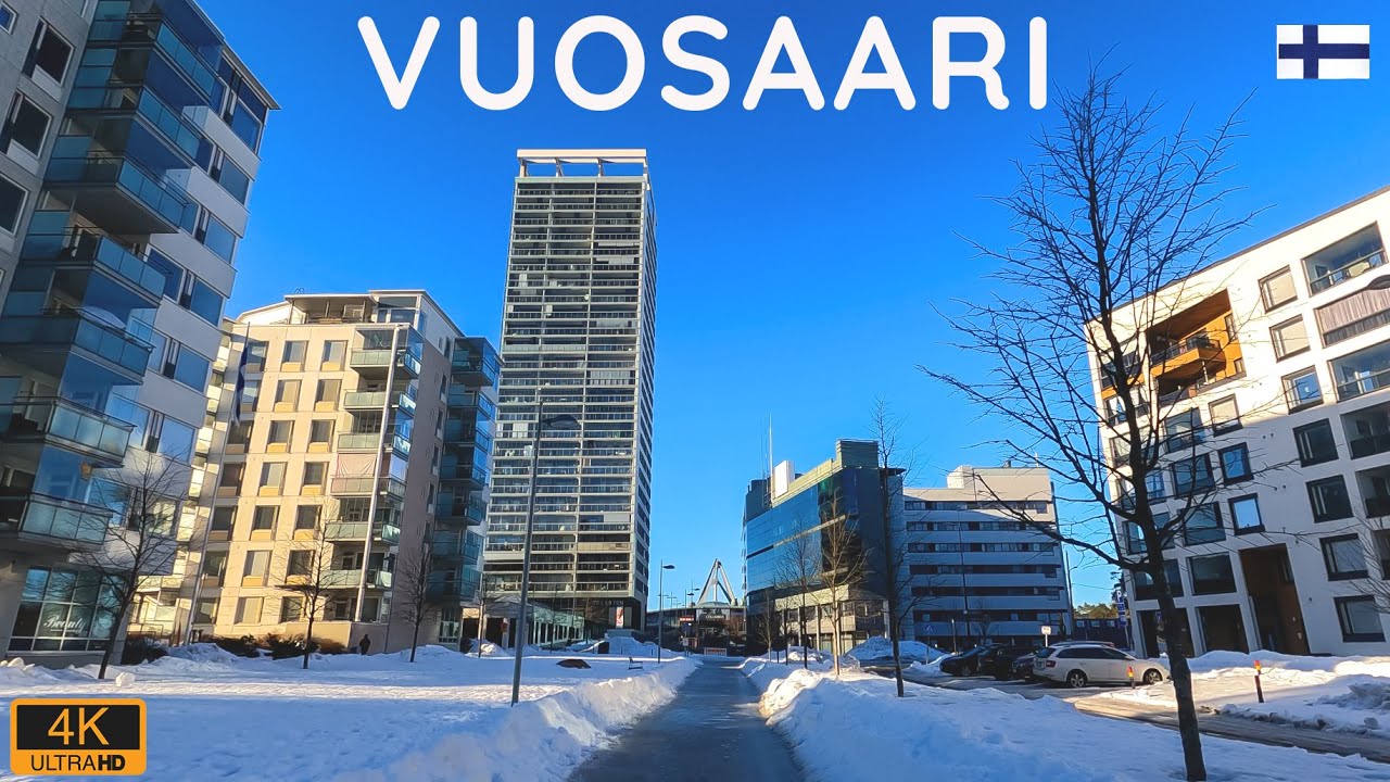 Vuosaari Walking Tour in Winter  [4K]