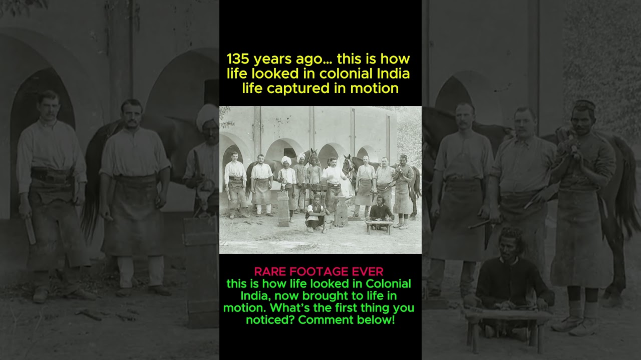 135 Years Ago in India 🇮🇳 Rare 1890 Colonial Life Restored by AI | 