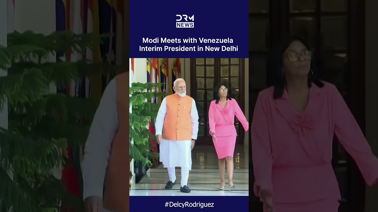 WATCH: PM Narendra Modi Welcomes Venezuela's Delcy Rodriguez to New Delhi | DRM News | AC1C