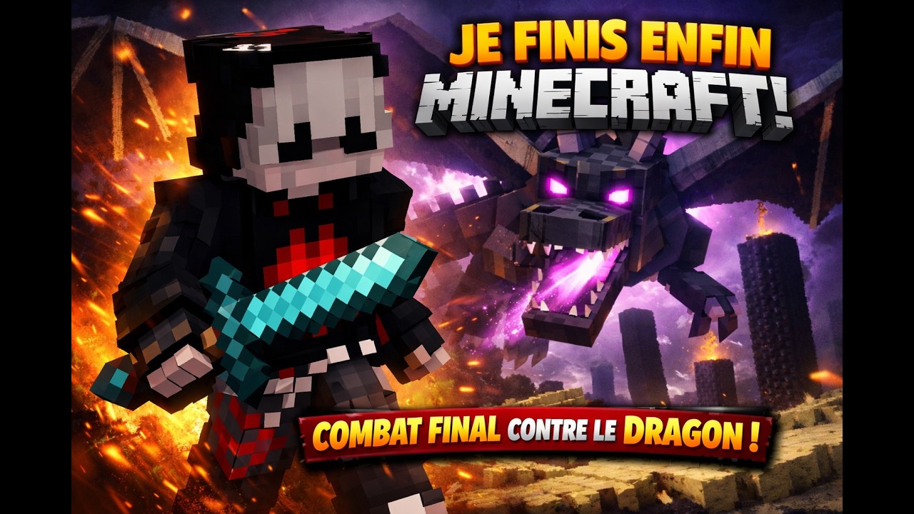 🔥 JE FINIS ENFIN MINECRAFT ! Le combat contre le Dragon de l’End 🐉
