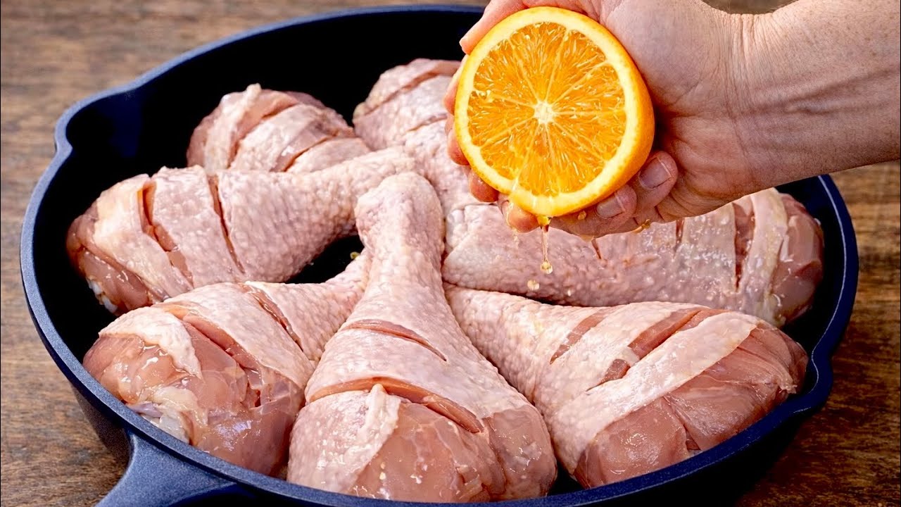 Es ist so lecker, dass ich es fast jeden Tag koche! H&auml;hnchenschenkel-Gericht aus dem Ofen