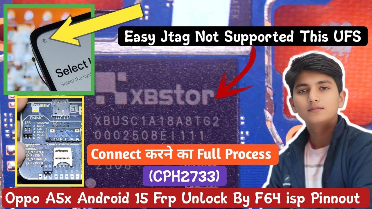 Oppo A5x (CPH2733) Android 15 Frp Unlock By F64 Box isp Pinnout Method 2026 || Oppo A5x Frp Unlock 