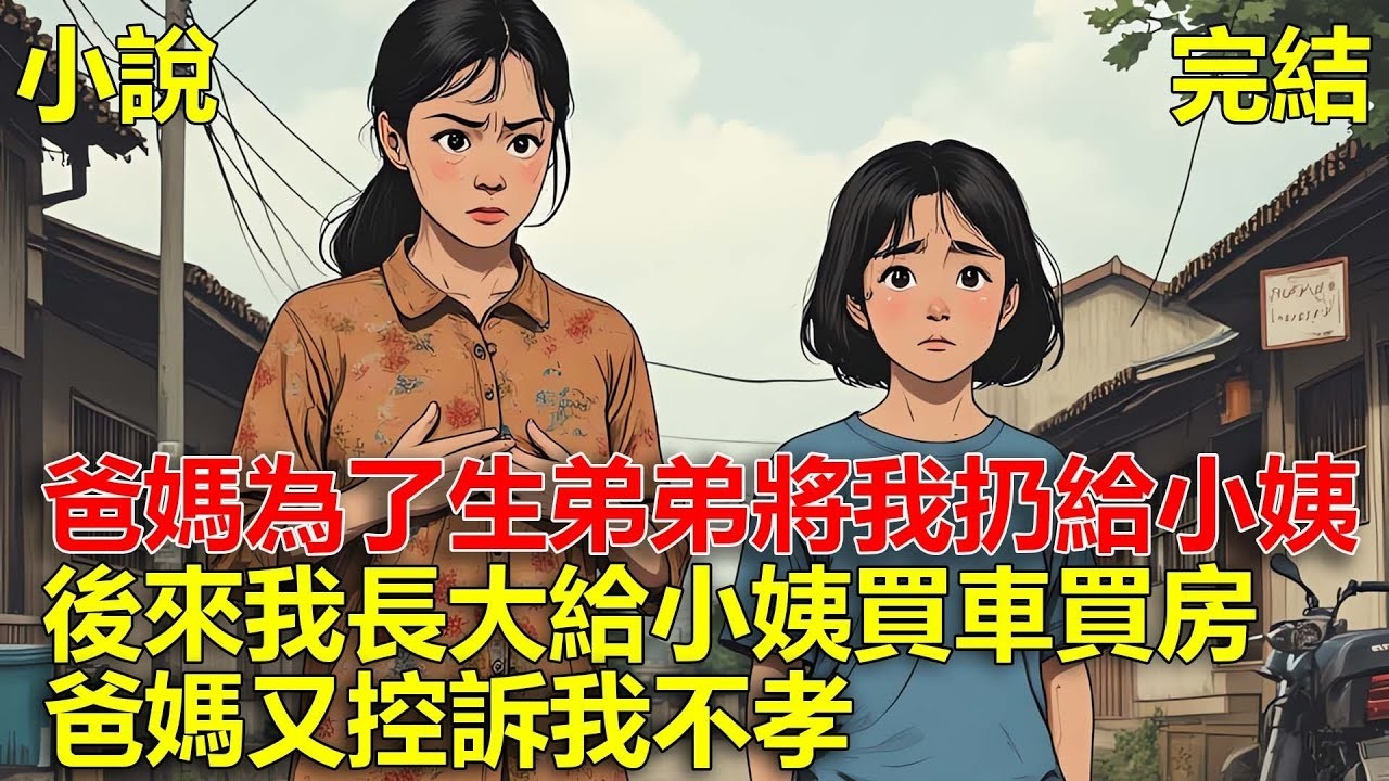 爸媽為了生弟弟將我扔給小姨，後來我長大給小姨買車買房，爸媽又控訴我不孝！