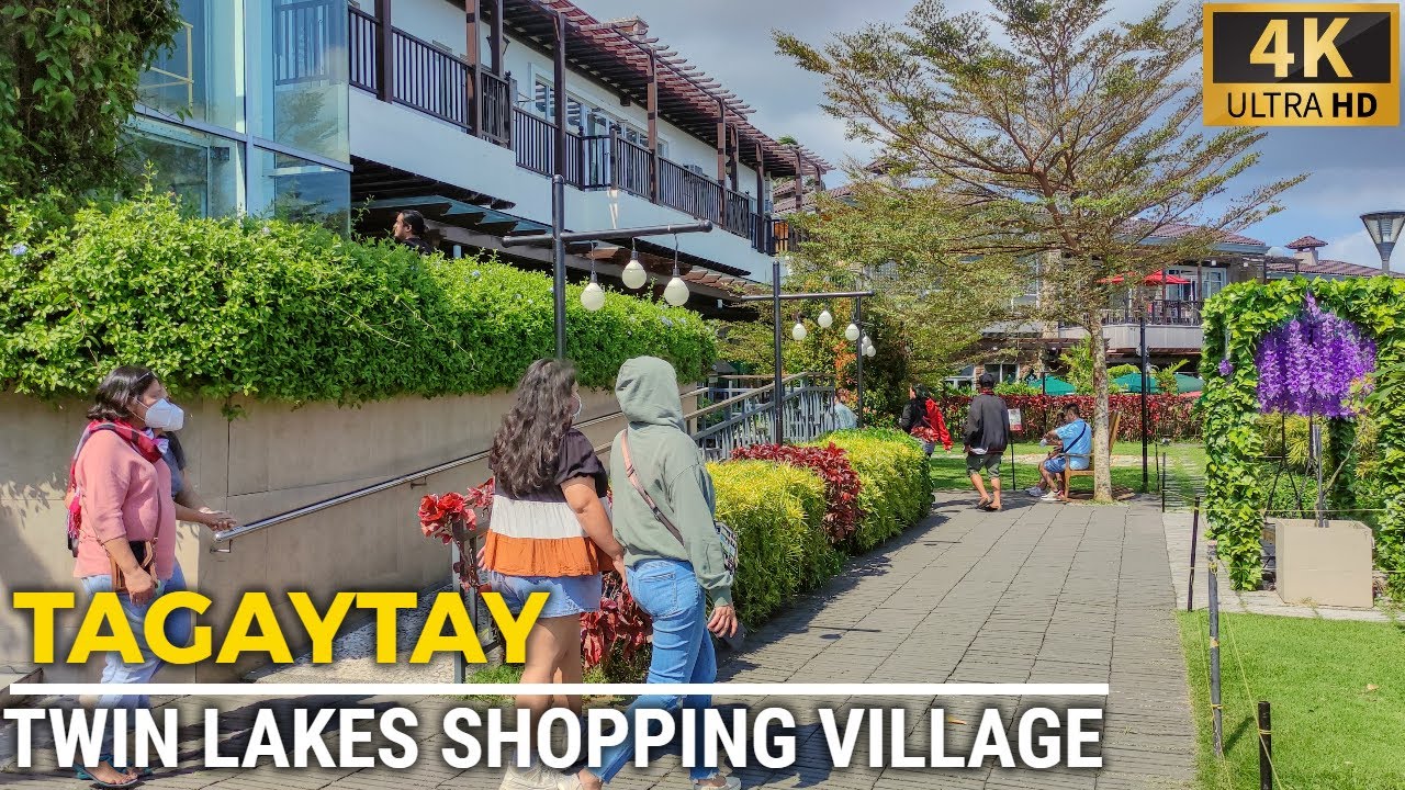 Relaxing Walk at TWIN LAKES SHOPPING VILLAGE at TAGAYTAY [4K] Philippines - March 2023