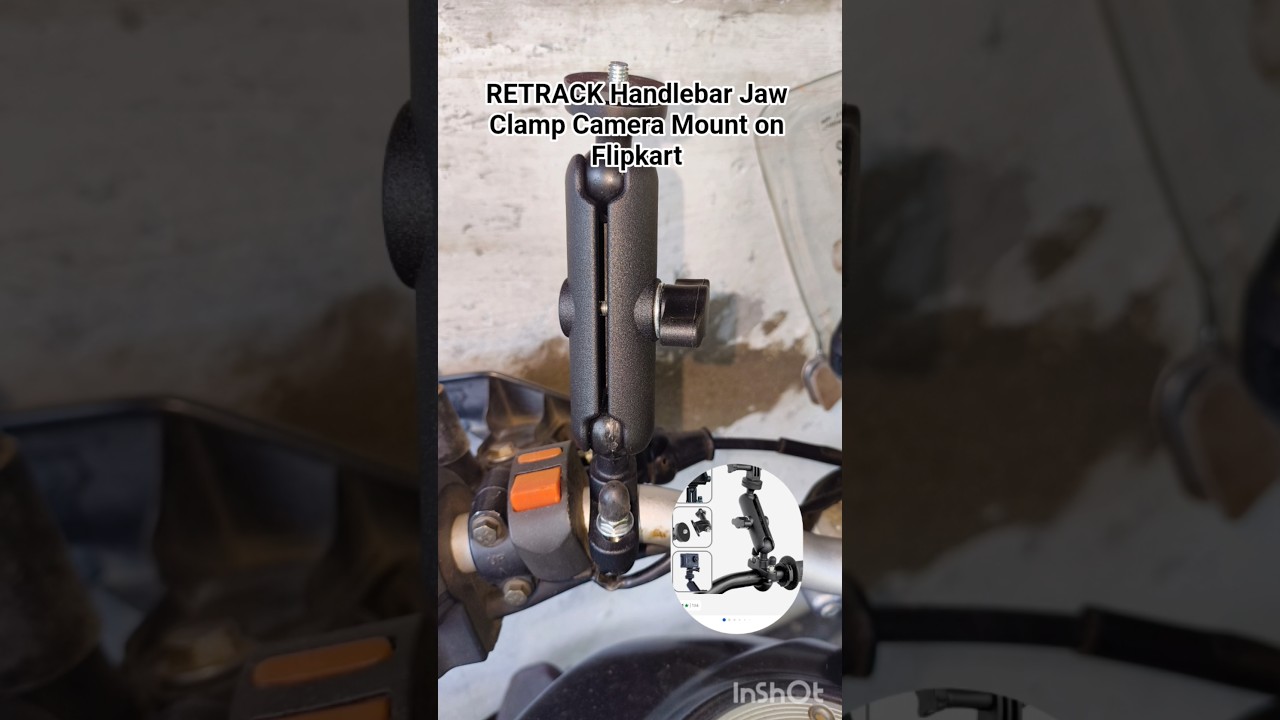 RETRACKHandlebar Jaw Clamp Camera Mount on Flipkart #motovlog #mobileholder #actioncamera