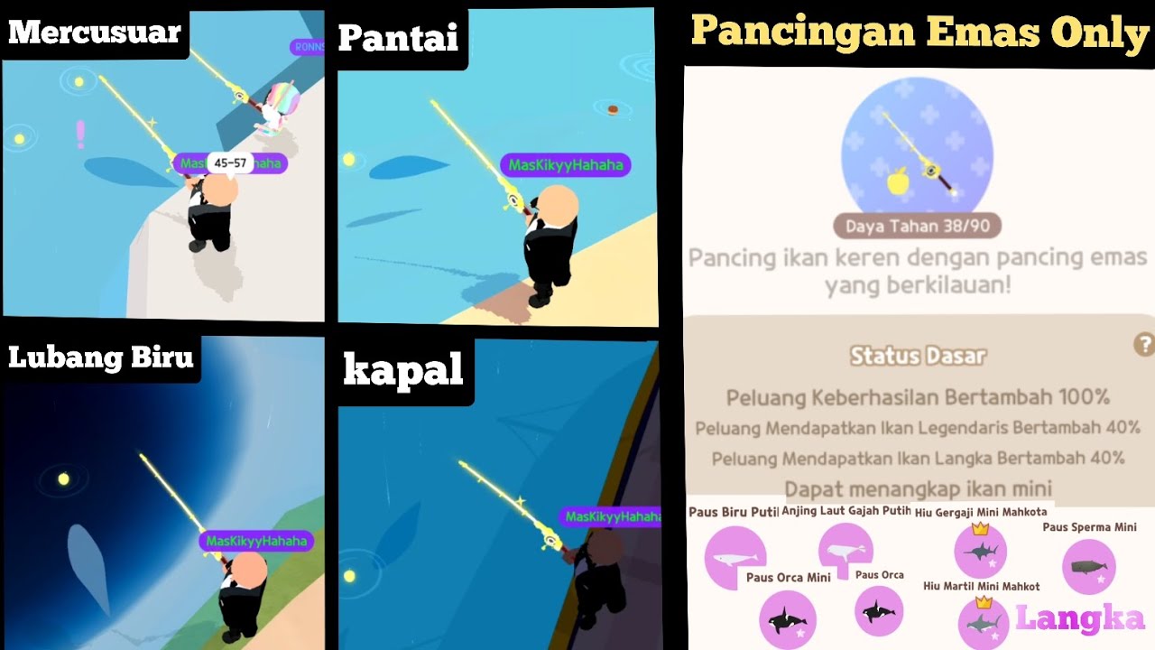 Ikan Langka Di Mercusuar,Pantai,Lubang Biru,& Kapal | Play Together Game