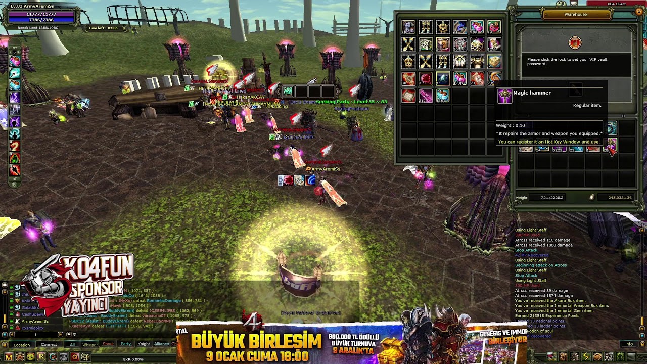 🏆#KO4FUN IMMORTAL 🔥PRİME PK TİME 🔥 #KnightOnline 🔥 #PvPServer🔥🏆