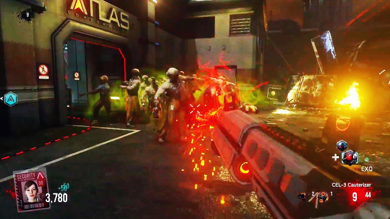 Advanced Warfare: New Zombie Lazer Shotgun, Clown Bombs, and more! (AW Havoc Map Pack DLC Gameplay)