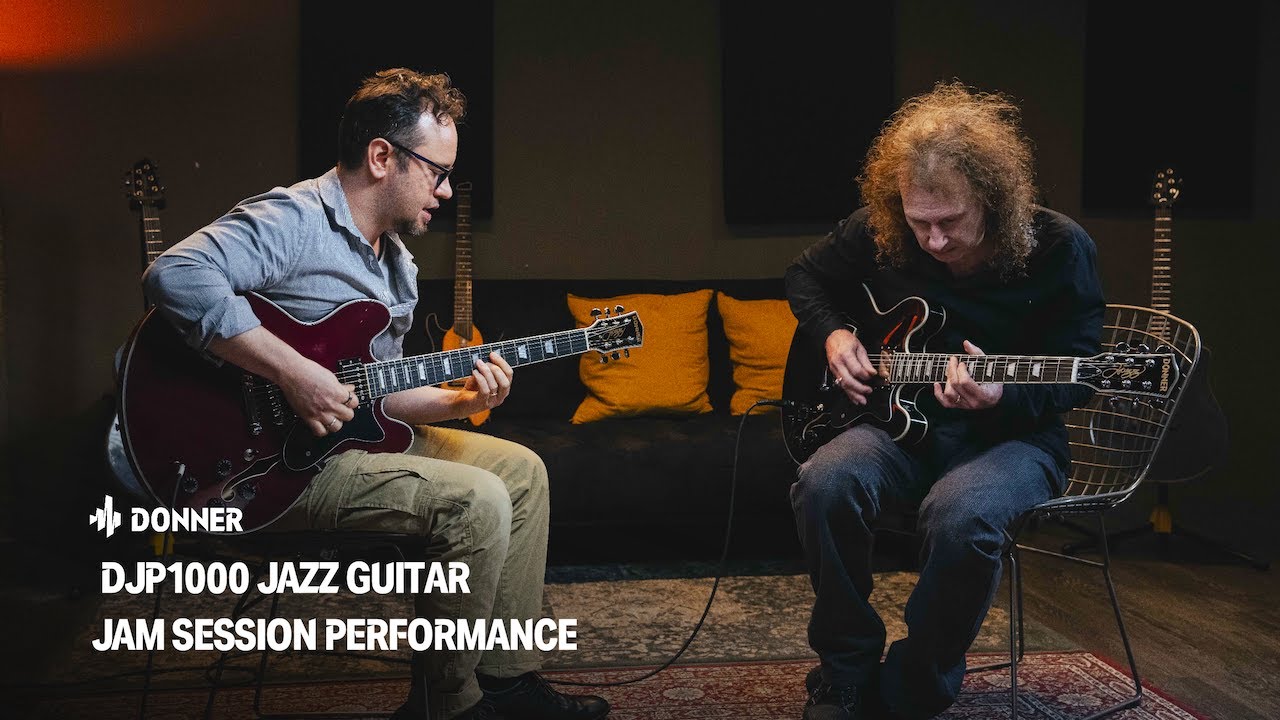 Semi Hollow Guitar Jam Session on DJP 1000 Jazz Guitar丨Donner Spotlight