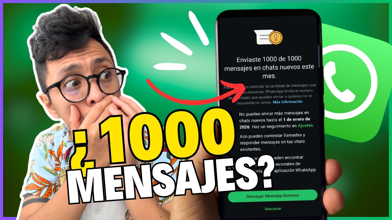 WhatsApp limita a 1000 mensajes 😱 ¿Qué hacer? (Solución 2026)