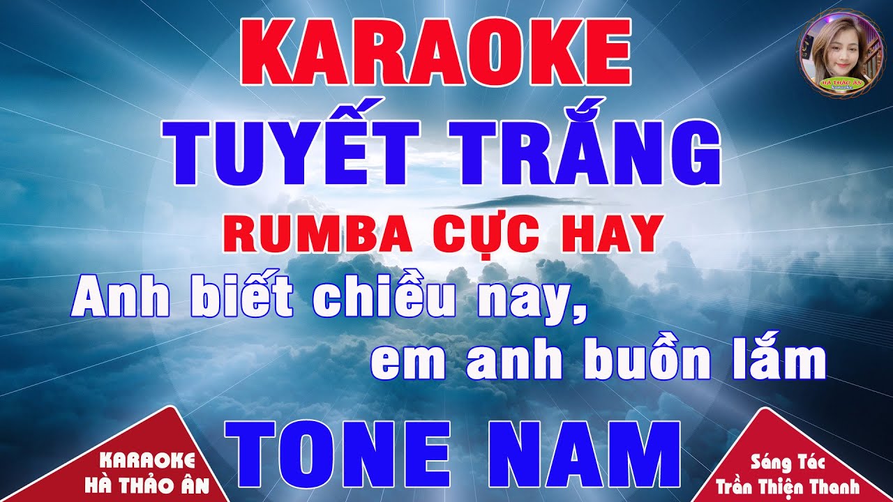 Tuyết Trắng (ST Trần Thiện Thanh) Karaoke Tone Nam Bolero Cực Hay || Karaoke Hà Thảo Ân