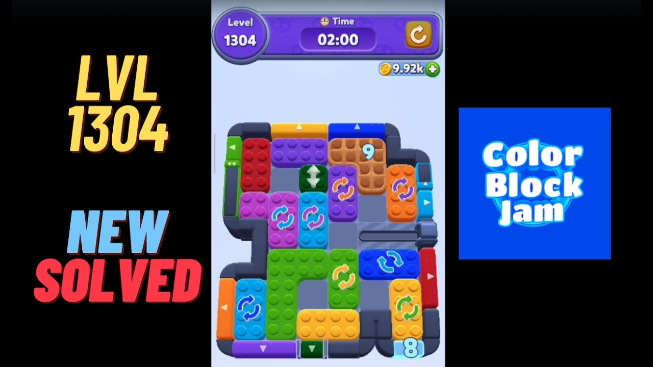 Colour Block Jam LEVEL 1304 (UPDATED NEW) Solution