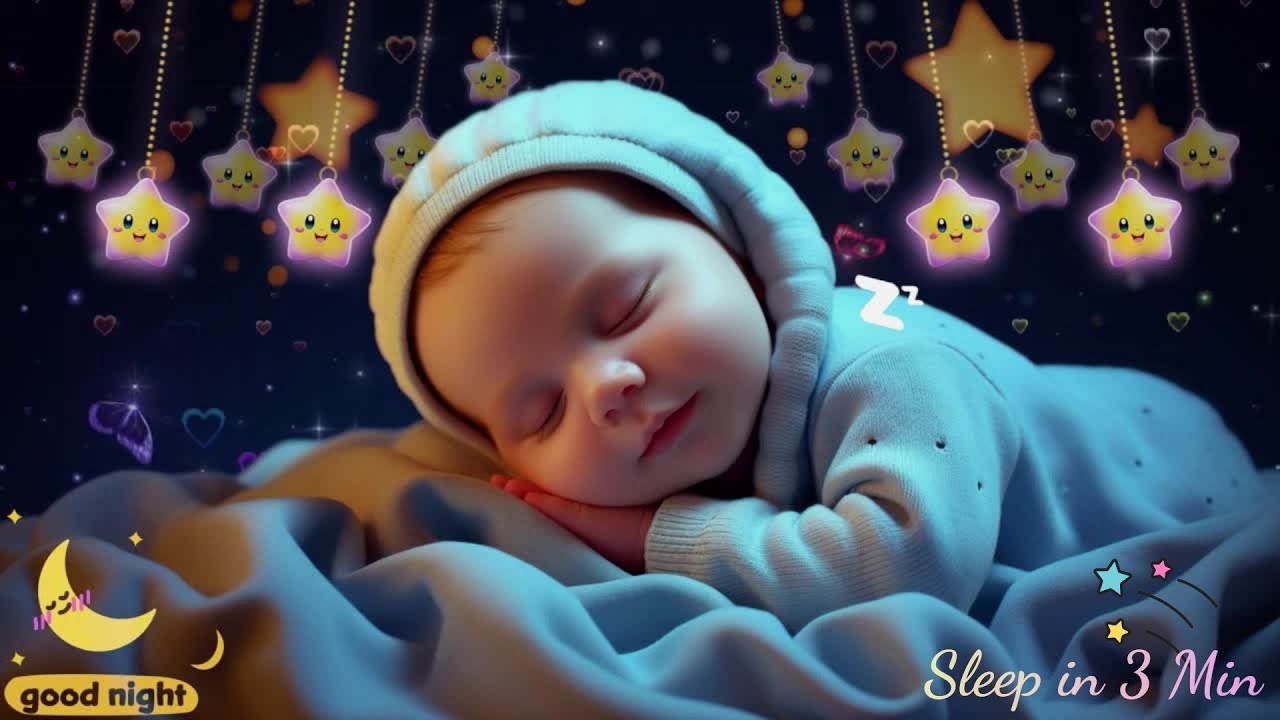 Newborn Sleep Music 🍼 Sleep Instantly in 3 Minutes | Mozart & Brahms Lullabies for Calm Nights