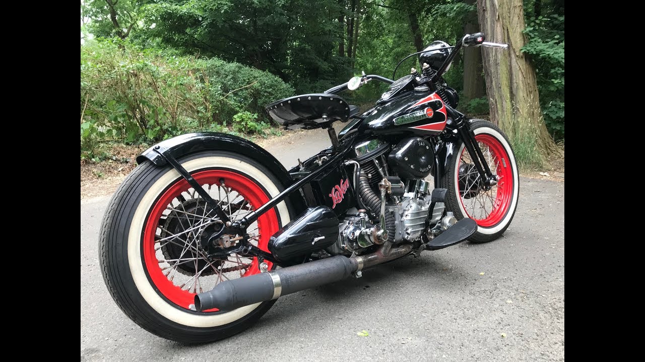 Harley Davidson Panhead Bobber Custom, with Kickstart