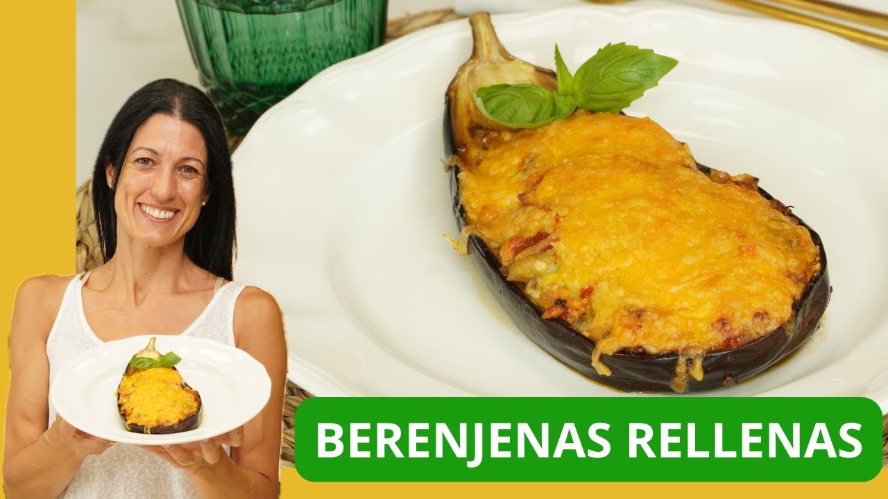 🍆 BERENJENAS RELLENAS DE BOLOÑESA DE POLLO. Receta Fácil y Deliciosa